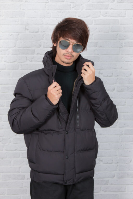 ZARA BLACK BASIC QUILTED JACKET WITH ZIP DETAIL M/L/XL