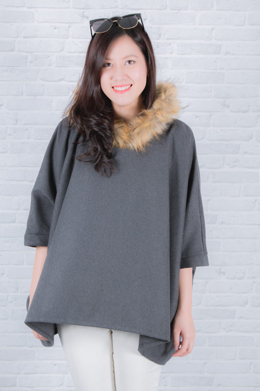 HOODIE GREY CAPE