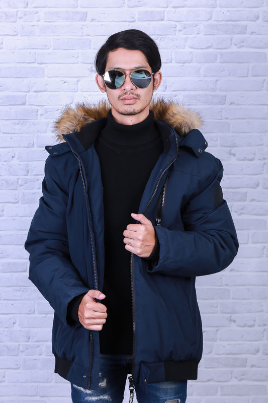 M. SMOG NAVY BLUE WITH HOOD SIZE XL