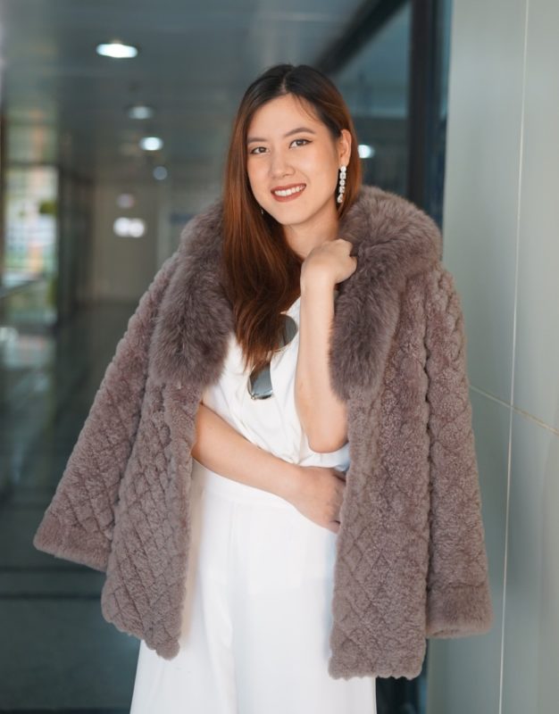NO.49 FUR STIFFANY BY OSFUR SQUARE GREY