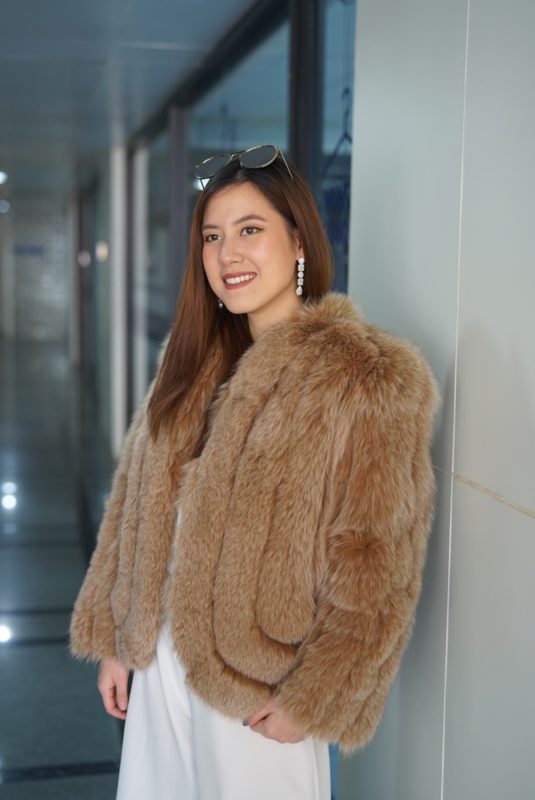 NO.27 FOXFUR COAT GOLD BROWN