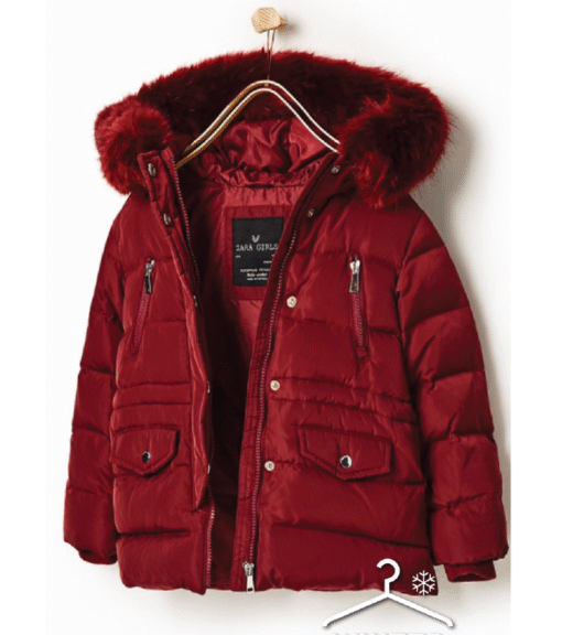 K. ZARA BURGUNDY FUR HOOD 140