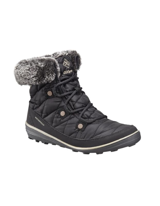 COLUMBIA WOMEN SNOW BOOTS - BLACK SHORT