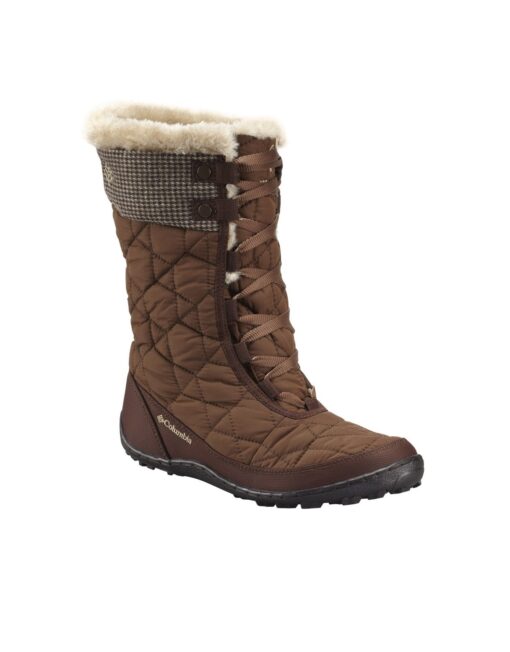 COLUMBIA WOMEN SNOW BOOTS - ฺBROWN MINXMID SIZE 39.5