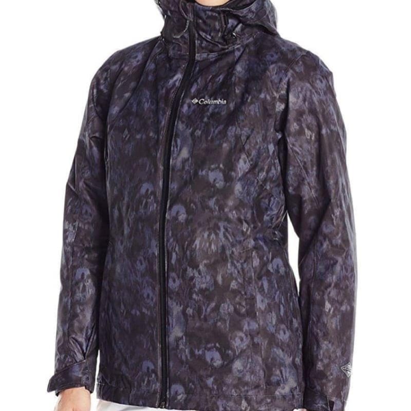 WOMEN COLUMBIA WHIRLIBIRD INTERCHANGE JACKET BLACK MOUNTAIN SIZE L