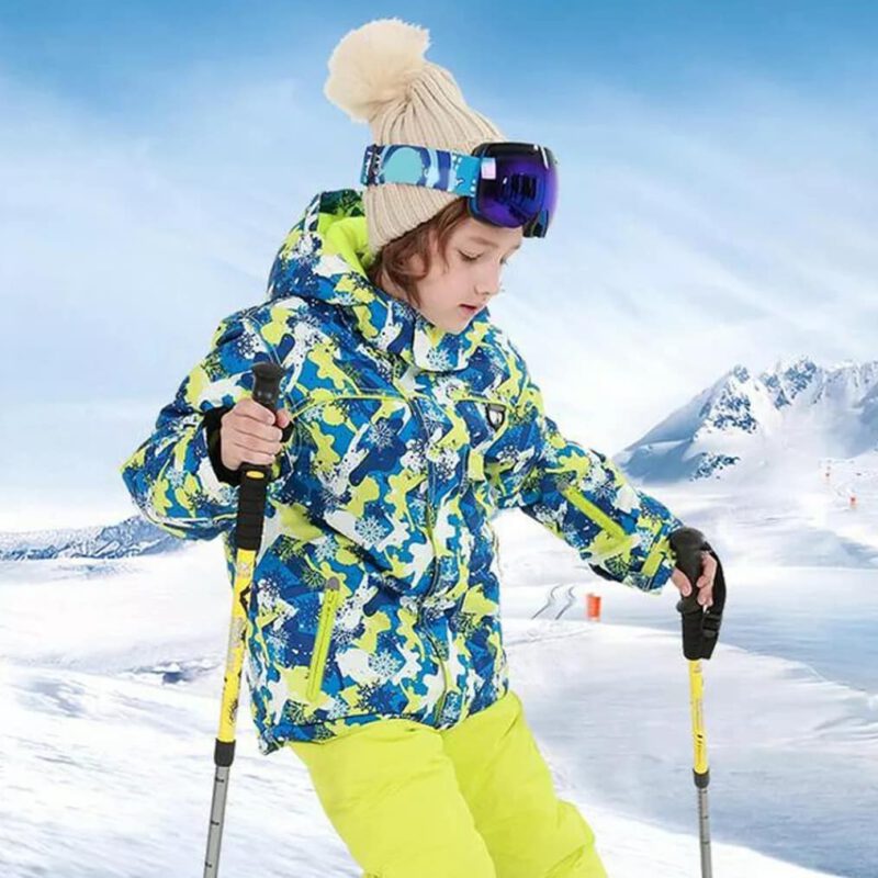K. ARMY LEMON GREEN SKI SET Size 140 (7-8 yr)